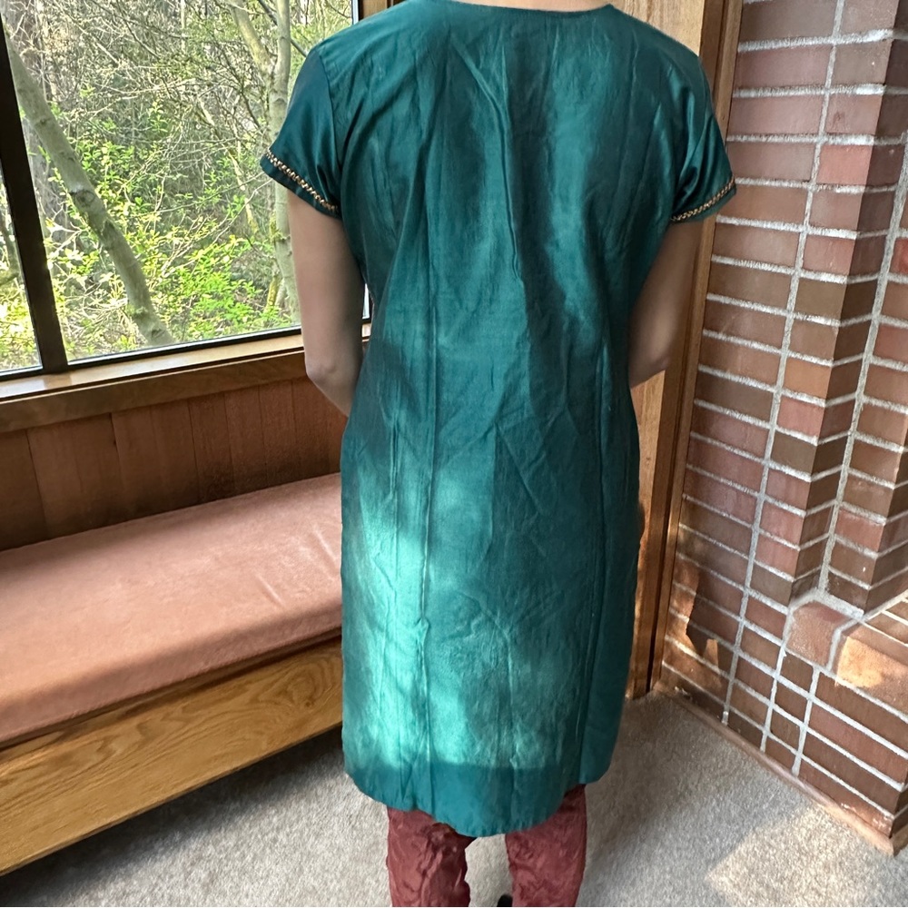 Green Indian Tunic/Kurta, Size S View 6